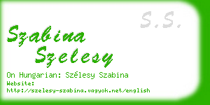 szabina szelesy business card